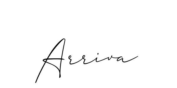 How to make Arriva signature? Allison_Script is a professional autograph style. Create handwritten signature for Arriva name. Arriva signature style 2 images and pictures png