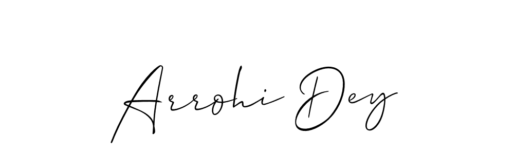 Arrohi Dey stylish signature style. Best Handwritten Sign (Allison_Script) for my name. Handwritten Signature Collection Ideas for my name Arrohi Dey. Arrohi Dey signature style 2 images and pictures png