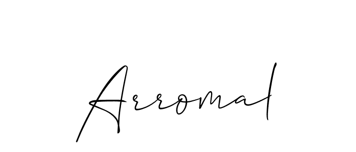 Also You can easily find your signature by using the search form. We will create Arromal name handwritten signature images for you free of cost using Allison_Script sign style. Arromal signature style 2 images and pictures png