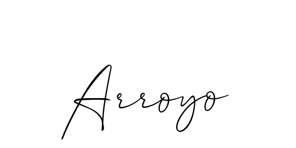 Design your own signature with our free online signature maker. With this signature software, you can create a handwritten (Allison_Script) signature for name Arroyo. Arroyo signature style 2 images and pictures png