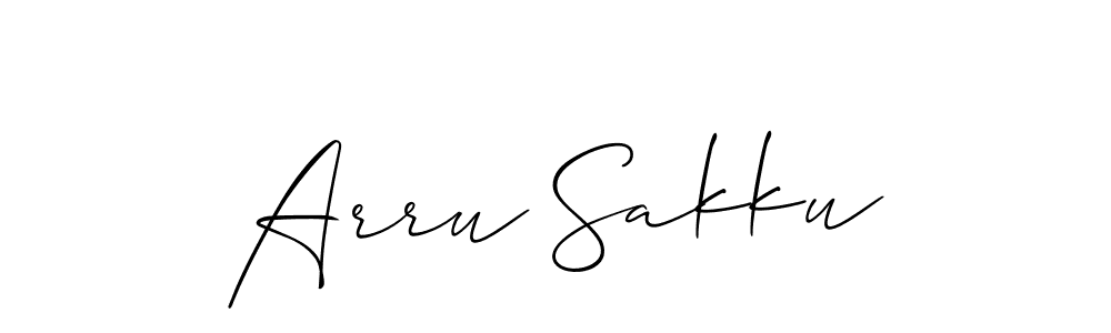 You should practise on your own different ways (Allison_Script) to write your name (Arru Sakku) in signature. don't let someone else do it for you. Arru Sakku signature style 2 images and pictures png