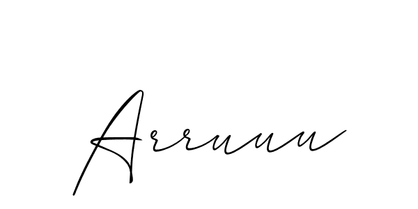 Design your own signature with our free online signature maker. With this signature software, you can create a handwritten (Allison_Script) signature for name Arruuu. Arruuu signature style 2 images and pictures png