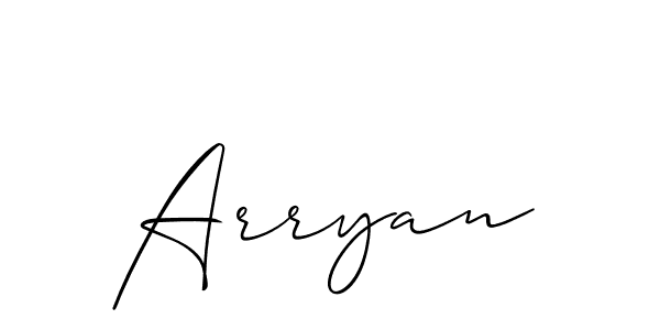 Also we have Arryan name is the best signature style. Create professional handwritten signature collection using Allison_Script autograph style. Arryan signature style 2 images and pictures png