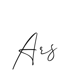 You should practise on your own different ways (Allison_Script) to write your name (Ars) in signature. don't let someone else do it for you. Ars signature style 2 images and pictures png