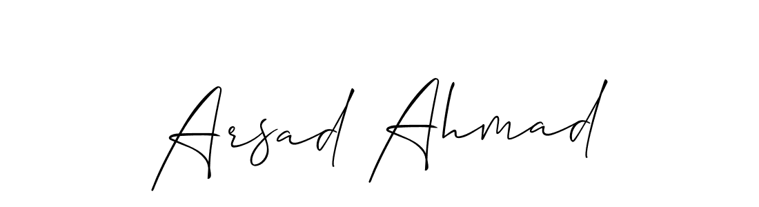 Also You can easily find your signature by using the search form. We will create Arsad Ahmad name handwritten signature images for you free of cost using Allison_Script sign style. Arsad Ahmad signature style 2 images and pictures png