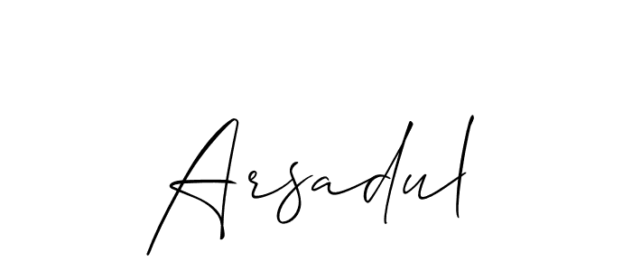 You can use this online signature creator to create a handwritten signature for the name Arsadul. This is the best online autograph maker. Arsadul signature style 2 images and pictures png