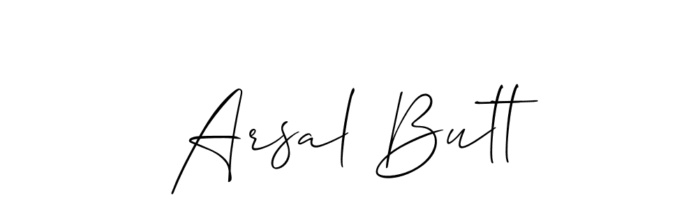 How to make Arsal Butt signature? Allison_Script is a professional autograph style. Create handwritten signature for Arsal Butt name. Arsal Butt signature style 2 images and pictures png