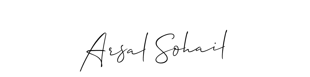 if you are searching for the best signature style for your name Arsal Sohail. so please give up your signature search. here we have designed multiple signature styles  using Allison_Script. Arsal Sohail signature style 2 images and pictures png