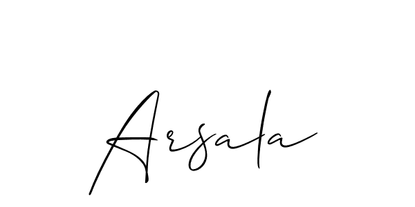 Make a short Arsala signature style. Manage your documents anywhere anytime using Allison_Script. Create and add eSignatures, submit forms, share and send files easily. Arsala signature style 2 images and pictures png