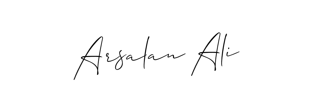 How to make Arsalan Ali name signature. Use Allison_Script style for creating short signs online. This is the latest handwritten sign. Arsalan Ali signature style 2 images and pictures png