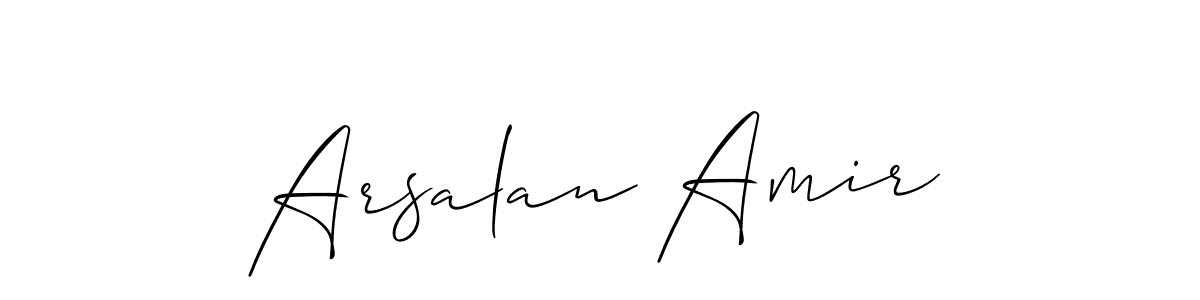 Design your own signature with our free online signature maker. With this signature software, you can create a handwritten (Allison_Script) signature for name Arsalan Amir. Arsalan Amir signature style 2 images and pictures png