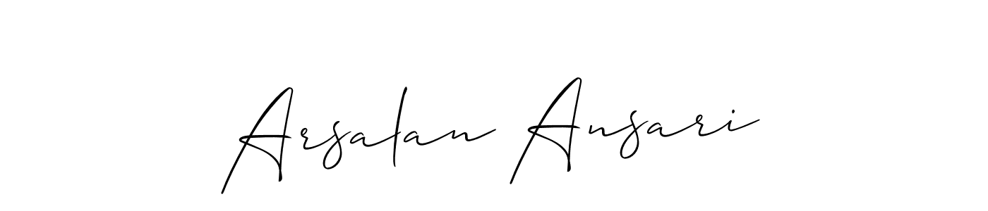 How to make Arsalan Ansari signature? Allison_Script is a professional autograph style. Create handwritten signature for Arsalan Ansari name. Arsalan Ansari signature style 2 images and pictures png