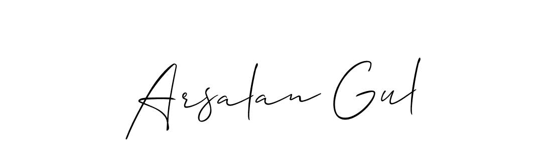 Use a signature maker to create a handwritten signature online. With this signature software, you can design (Allison_Script) your own signature for name Arsalan Gul. Arsalan Gul signature style 2 images and pictures png