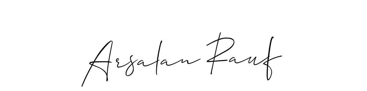 Arsalan Rauf stylish signature style. Best Handwritten Sign (Allison_Script) for my name. Handwritten Signature Collection Ideas for my name Arsalan Rauf. Arsalan Rauf signature style 2 images and pictures png