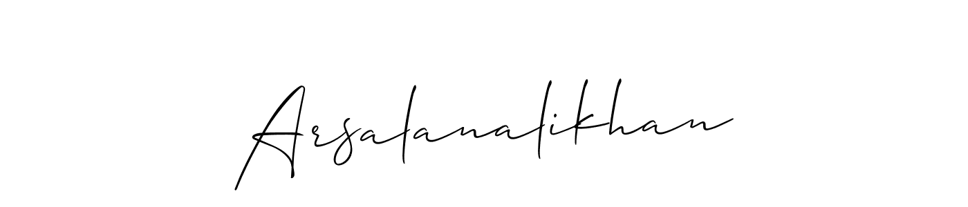 Arsalanalikhan stylish signature style. Best Handwritten Sign (Allison_Script) for my name. Handwritten Signature Collection Ideas for my name Arsalanalikhan. Arsalanalikhan signature style 2 images and pictures png