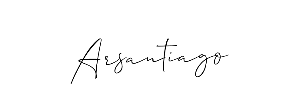 Make a beautiful signature design for name Arsantiago. With this signature (Allison_Script) style, you can create a handwritten signature for free. Arsantiago signature style 2 images and pictures png