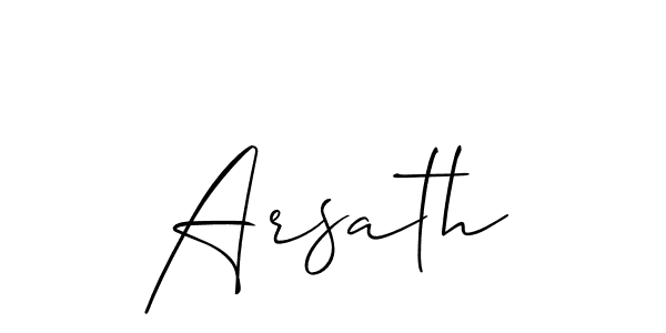 Make a beautiful signature design for name Arsath. With this signature (Allison_Script) style, you can create a handwritten signature for free. Arsath signature style 2 images and pictures png