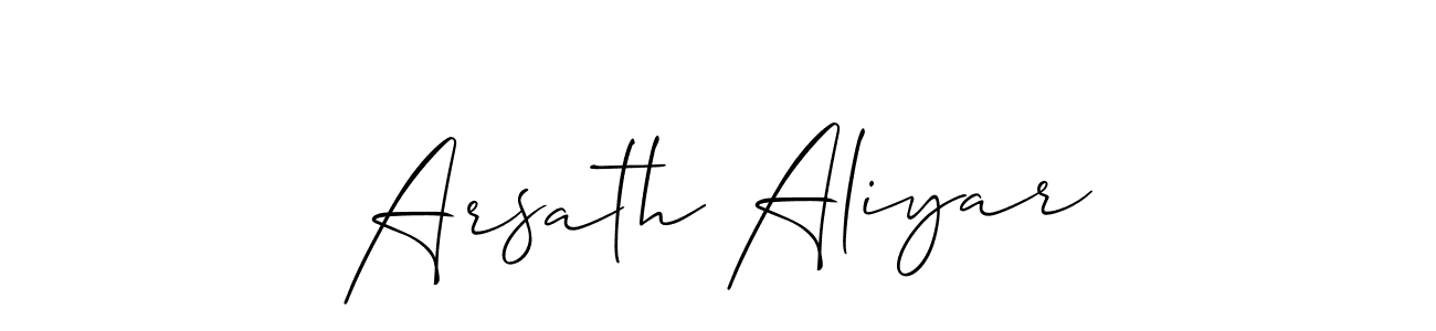 if you are searching for the best signature style for your name Arsath Aliyar. so please give up your signature search. here we have designed multiple signature styles  using Allison_Script. Arsath Aliyar signature style 2 images and pictures png