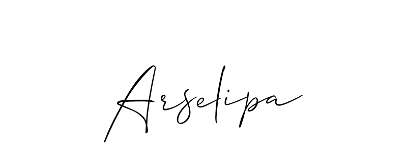 Make a short Arselipa signature style. Manage your documents anywhere anytime using Allison_Script. Create and add eSignatures, submit forms, share and send files easily. Arselipa signature style 2 images and pictures png