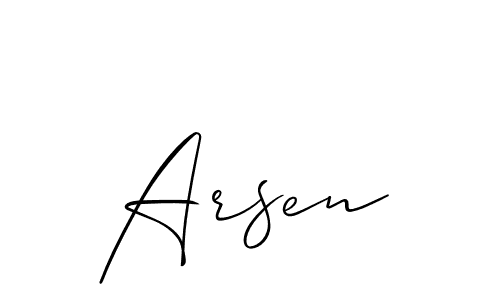 Make a short Arsen signature style. Manage your documents anywhere anytime using Allison_Script. Create and add eSignatures, submit forms, share and send files easily. Arsen signature style 2 images and pictures png