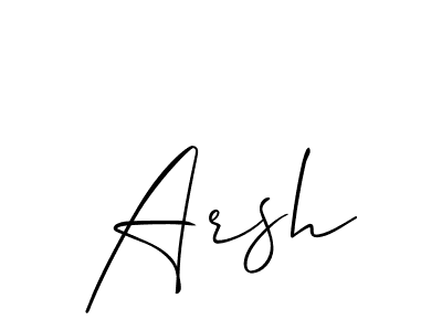 Arsh stylish signature style. Best Handwritten Sign (Allison_Script) for my name. Handwritten Signature Collection Ideas for my name Arsh. Arsh signature style 2 images and pictures png