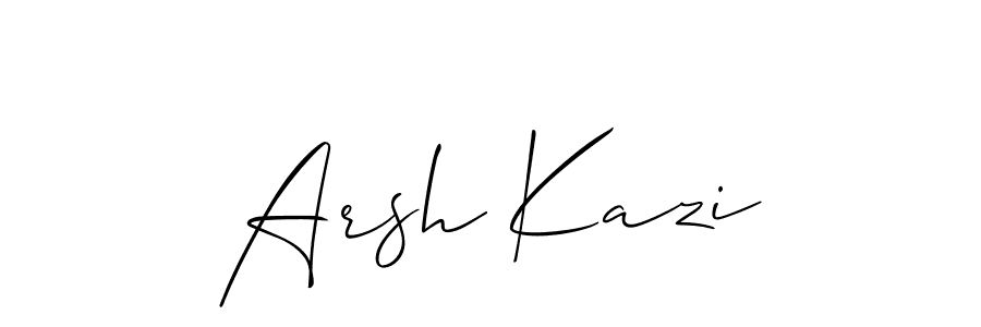 Arsh Kazi stylish signature style. Best Handwritten Sign (Allison_Script) for my name. Handwritten Signature Collection Ideas for my name Arsh Kazi. Arsh Kazi signature style 2 images and pictures png