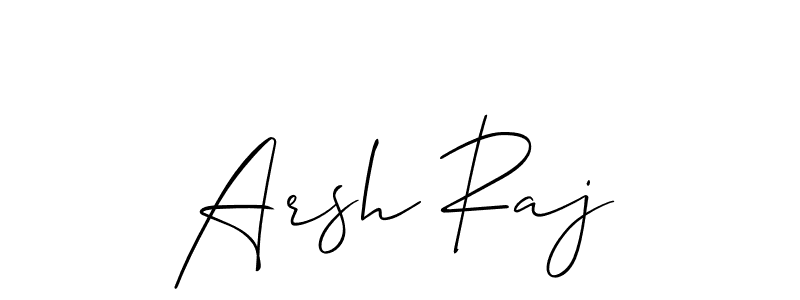 Similarly Allison_Script is the best handwritten signature design. Signature creator online .You can use it as an online autograph creator for name Arsh Raj. Arsh Raj signature style 2 images and pictures png