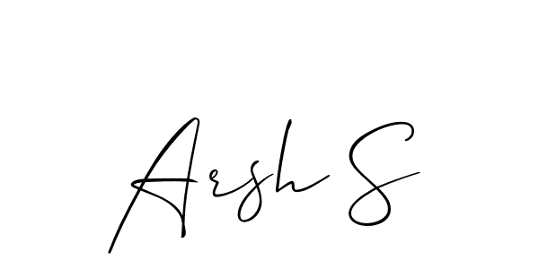 Make a beautiful signature design for name Arsh S. Use this online signature maker to create a handwritten signature for free. Arsh S signature style 2 images and pictures png
