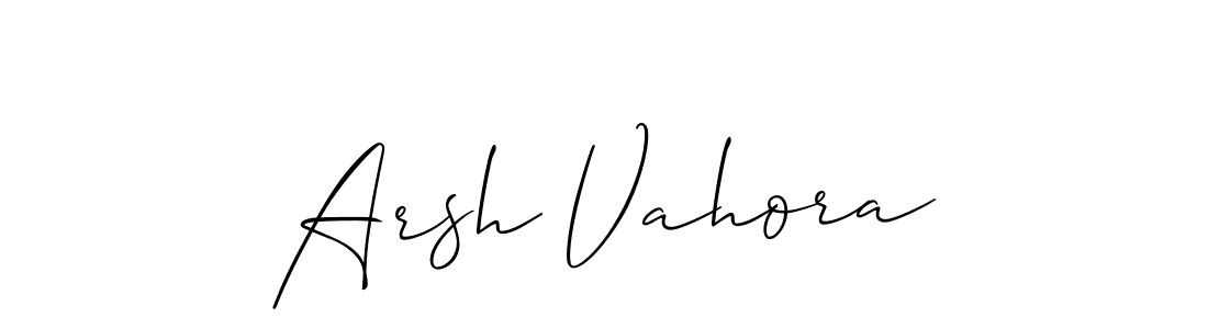 Also we have Arsh Vahora name is the best signature style. Create professional handwritten signature collection using Allison_Script autograph style. Arsh Vahora signature style 2 images and pictures png