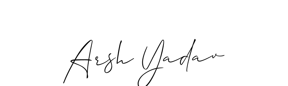 You can use this online signature creator to create a handwritten signature for the name Arsh Yadav. This is the best online autograph maker. Arsh Yadav signature style 2 images and pictures png