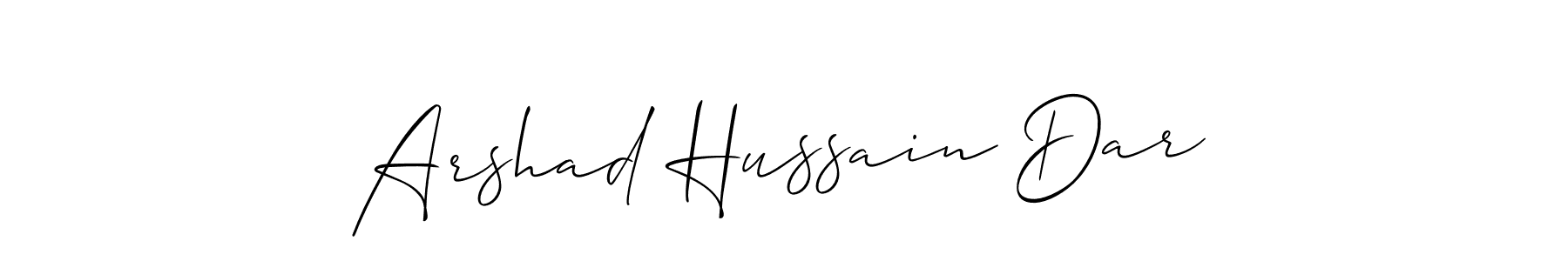 Create a beautiful signature design for name Arshad Hussain Dar. With this signature (Allison_Script) fonts, you can make a handwritten signature for free. Arshad Hussain Dar signature style 2 images and pictures png