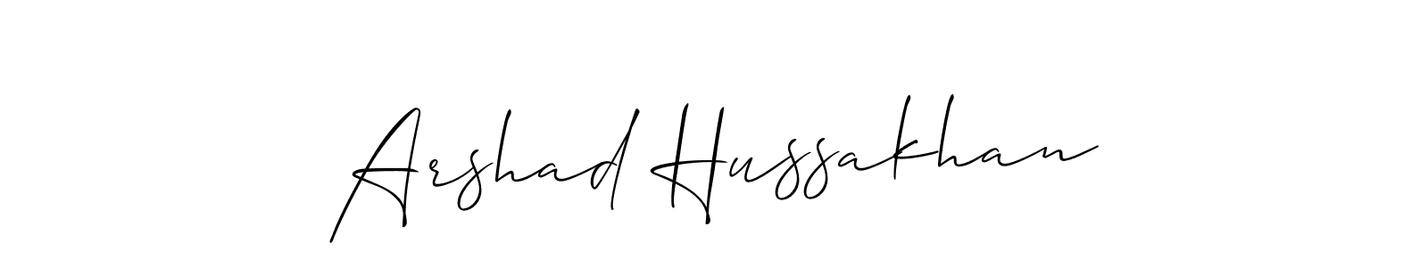 You should practise on your own different ways (Allison_Script) to write your name (Arshad Hussakhan) in signature. don't let someone else do it for you. Arshad Hussakhan signature style 2 images and pictures png