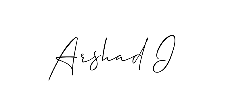 Arshad I stylish signature style. Best Handwritten Sign (Allison_Script) for my name. Handwritten Signature Collection Ideas for my name Arshad I. Arshad I signature style 2 images and pictures png