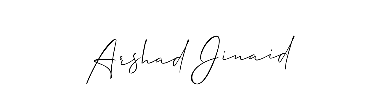 Design your own signature with our free online signature maker. With this signature software, you can create a handwritten (Allison_Script) signature for name Arshad Jinaid. Arshad Jinaid signature style 2 images and pictures png