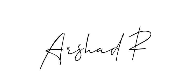 Make a beautiful signature design for name Arshad R. Use this online signature maker to create a handwritten signature for free. Arshad R signature style 2 images and pictures png