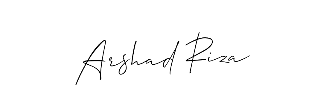 Create a beautiful signature design for name Arshad Riza. With this signature (Allison_Script) fonts, you can make a handwritten signature for free. Arshad Riza signature style 2 images and pictures png