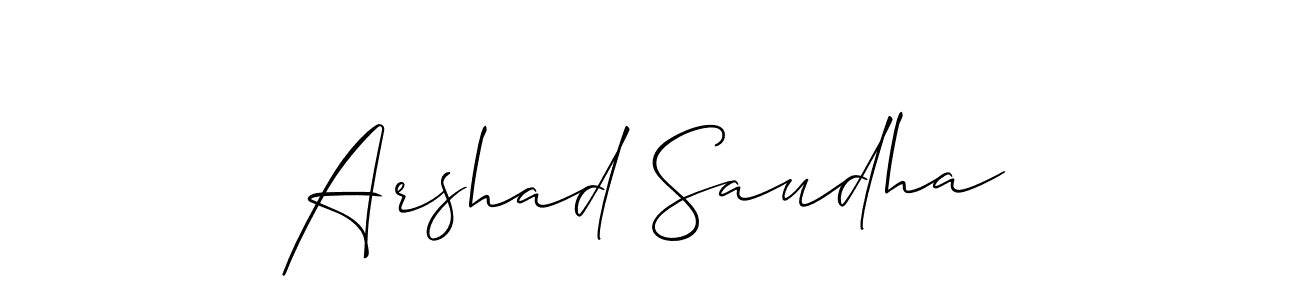 Make a beautiful signature design for name Arshad Saudha. Use this online signature maker to create a handwritten signature for free. Arshad Saudha signature style 2 images and pictures png