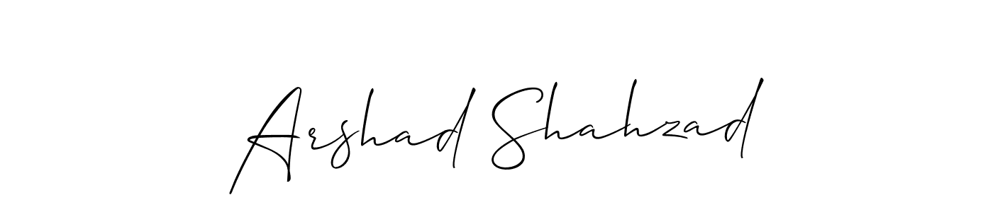 Use a signature maker to create a handwritten signature online. With this signature software, you can design (Allison_Script) your own signature for name Arshad Shahzad. Arshad Shahzad signature style 2 images and pictures png