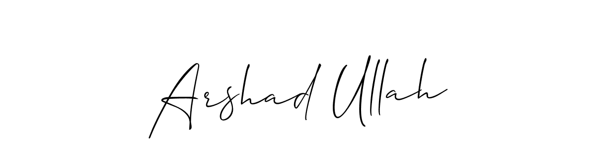 if you are searching for the best signature style for your name Arshad Ullah. so please give up your signature search. here we have designed multiple signature styles  using Allison_Script. Arshad Ullah signature style 2 images and pictures png