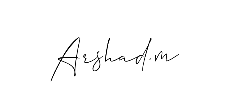 Make a beautiful signature design for name Arshad.m. Use this online signature maker to create a handwritten signature for free. Arshad.m signature style 2 images and pictures png