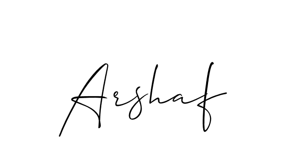 Allison_Script is a professional signature style that is perfect for those who want to add a touch of class to their signature. It is also a great choice for those who want to make their signature more unique. Get Arshaf name to fancy signature for free. Arshaf signature style 2 images and pictures png