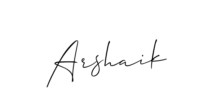 Make a beautiful signature design for name Arshaik. Use this online signature maker to create a handwritten signature for free. Arshaik signature style 2 images and pictures png