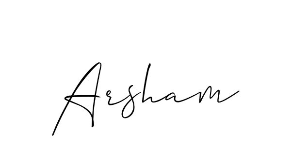 How to make Arsham signature? Allison_Script is a professional autograph style. Create handwritten signature for Arsham name. Arsham signature style 2 images and pictures png