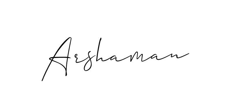 Also we have Arshaman name is the best signature style. Create professional handwritten signature collection using Allison_Script autograph style. Arshaman signature style 2 images and pictures png