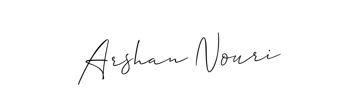 Arshan Nouri stylish signature style. Best Handwritten Sign (Allison_Script) for my name. Handwritten Signature Collection Ideas for my name Arshan Nouri. Arshan Nouri signature style 2 images and pictures png