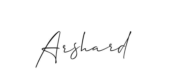 Similarly Allison_Script is the best handwritten signature design. Signature creator online .You can use it as an online autograph creator for name Arshard. Arshard signature style 2 images and pictures png