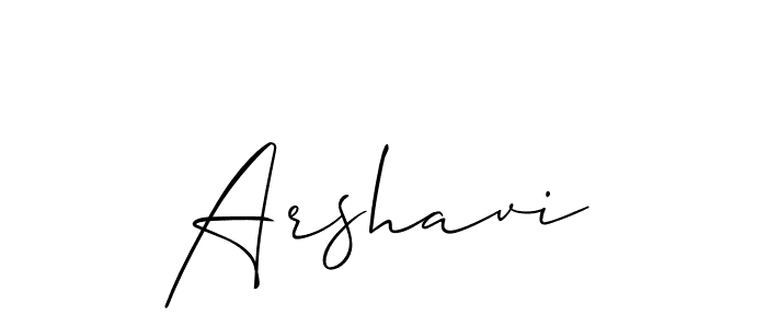 How to make Arshavi signature? Allison_Script is a professional autograph style. Create handwritten signature for Arshavi name. Arshavi signature style 2 images and pictures png