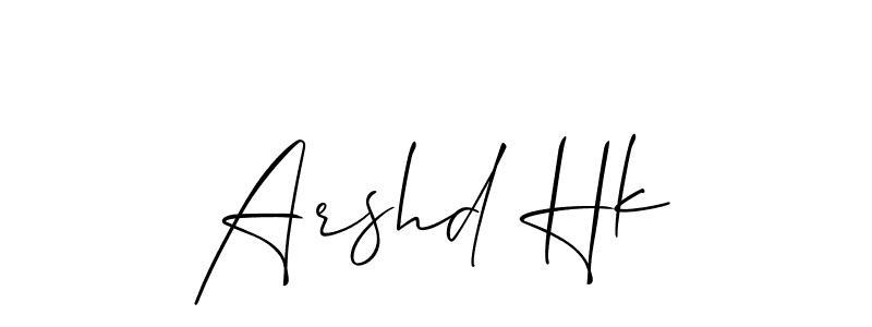 Make a beautiful signature design for name Arshd Hk. Use this online signature maker to create a handwritten signature for free. Arshd Hk signature style 2 images and pictures png