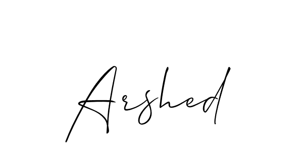 How to make Arshed name signature. Use Allison_Script style for creating short signs online. This is the latest handwritten sign. Arshed signature style 2 images and pictures png