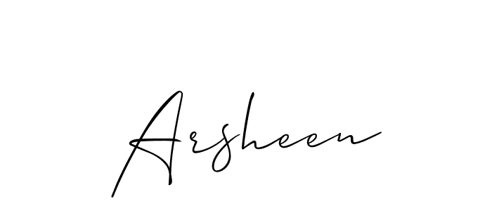 How to make Arsheen name signature. Use Allison_Script style for creating short signs online. This is the latest handwritten sign. Arsheen signature style 2 images and pictures png